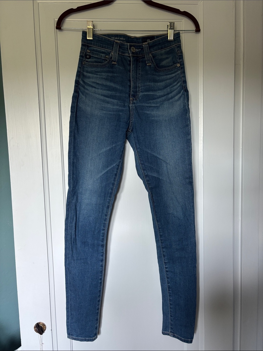 AG Classic High-Rise Blue Skinny Jeans